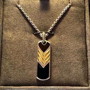 Yurman Box Chain Necklace & Pendant